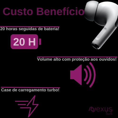 Fone Bluetooth Nexus AirPods Pro 3